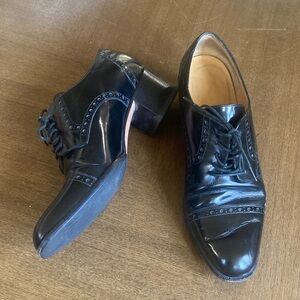 Women's Bruno Magli Black Lace-Up Brogue Shoes